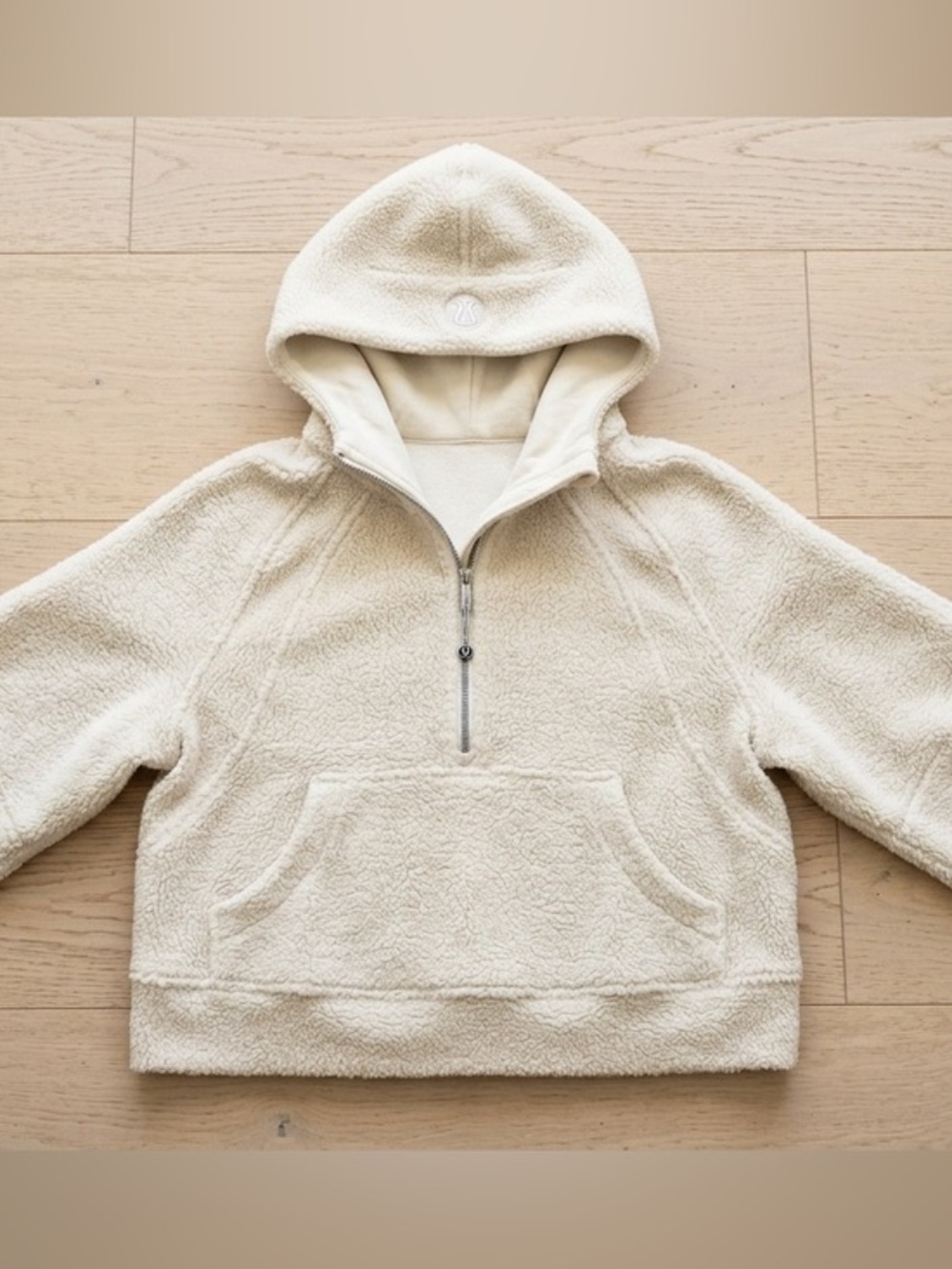 lululemon athletica Cream Sherpa Half-Zip Hoodie XS/S